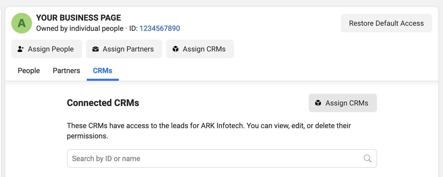 Click Assign CRMs