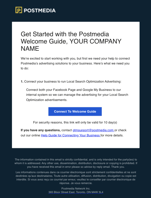 Welcome Email for LSO Onboarding